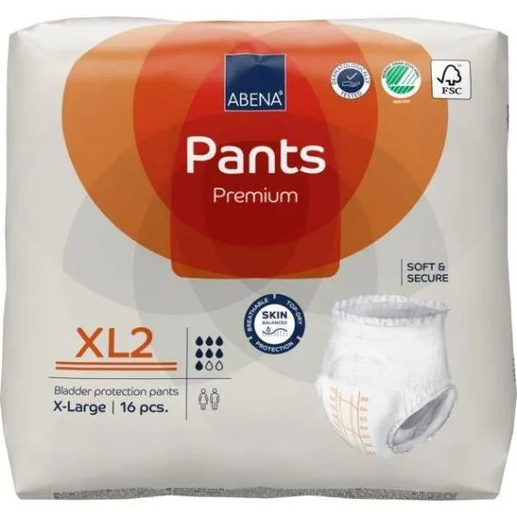 Abena Pants Xl2 1000021329 X Large Waist 130 170cm Unisex 1900ml