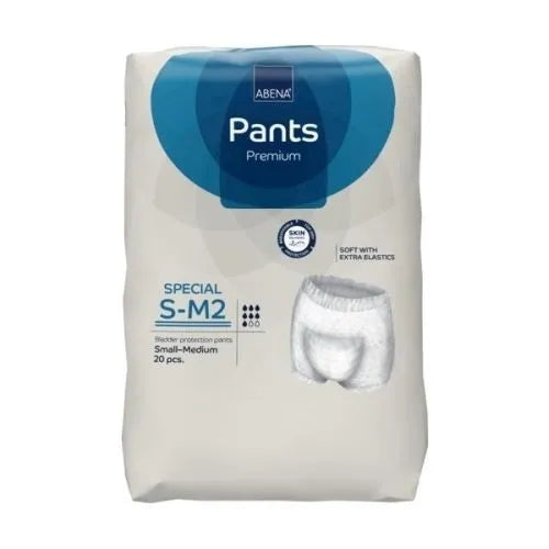 Abena Pants Special S/M2 Waist 60 110cm Unisex 1700ml White/ Blue Stripe