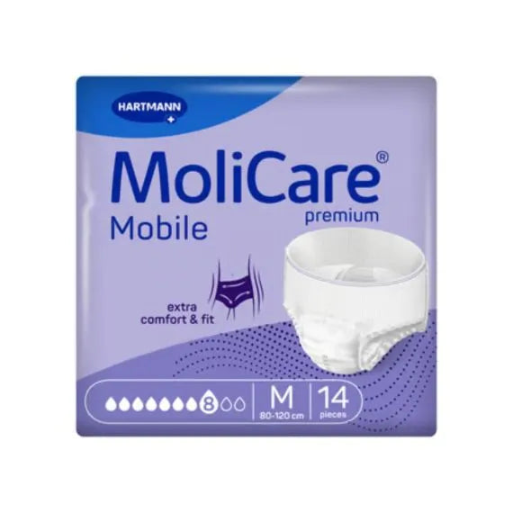 Molicare Premium Mobile 8 Drops Medium Waist 80 120cm Unisex 2015 Ml