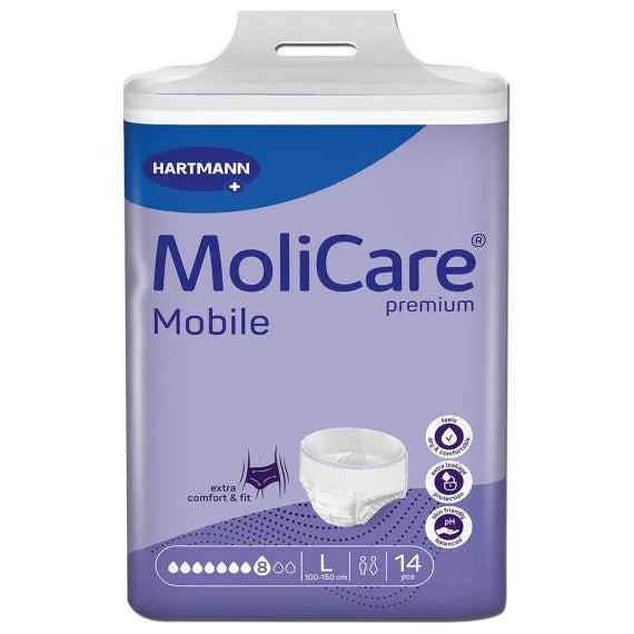 Molicare Premium Mobile 8 Drops Large Waist 100 150 Cm Unisex 2395ml