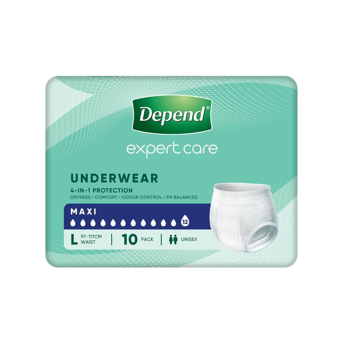 Depend Expert Care Underwear Maxi Large Unisex 2700ml White